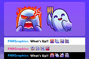 Cute Spooky Ghost Twitch Emotes, an Illustration by FNR Graphics (Thumbnail 2 of 5)