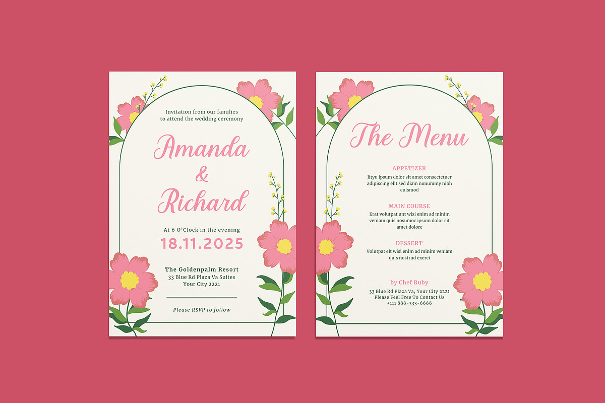 Armani Wedding Invitation Template, an Invitation Template by iDoodle Studio (Photo 4 of 4)