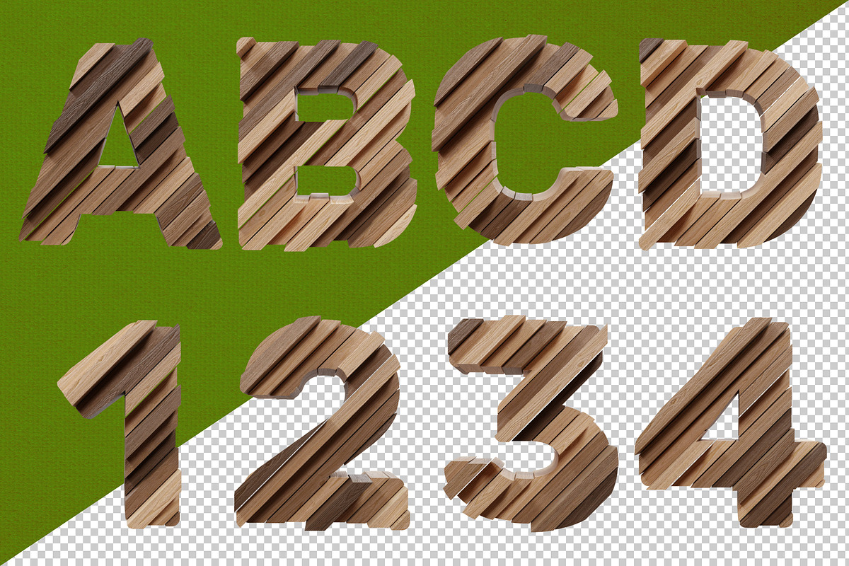 Wooden Strips Font, a Sans Serif Font by itefan Studio (Photo 2 of 5)