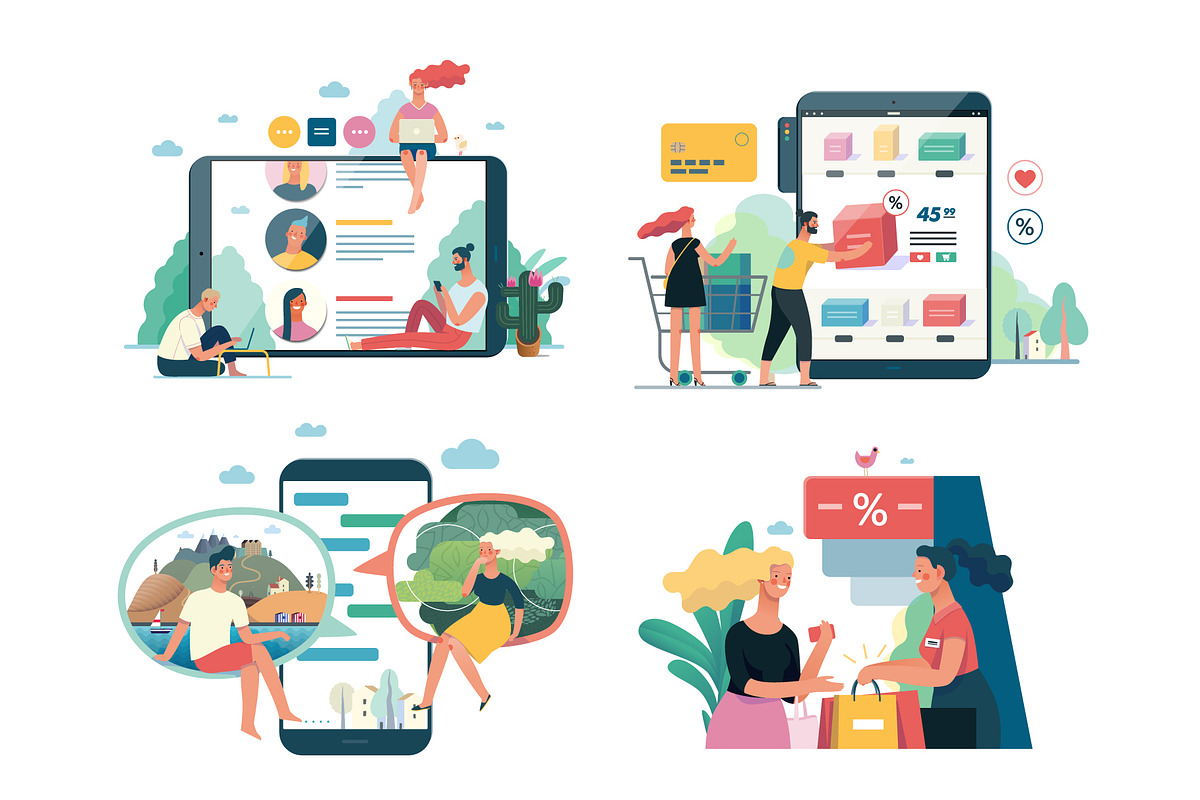Company website vector Illustrations, a Work Illustration by Grivina's shop (Photo 5 of 26)