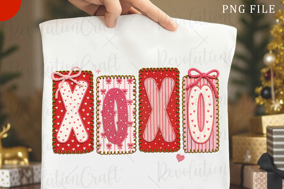 Crochet XOXO Valentine's Day PNG, an Illustration by OK Design (Photo 2 of 6)
