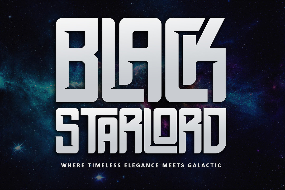 Black Starlord, a Sans Serif Font by Letterara (Photo 1 of 12)