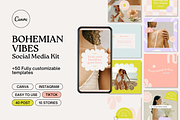 Bohemian vibes | Social Media Kit, a Social Media Template by Mila Estudio (Thumbnail 1 of 7)