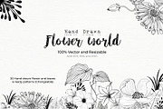Hand Drawn Flower World, an Illustration by Suvham Roy (Thumbnail 1 of 7)