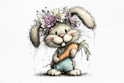 Whimsical Easter Clipart Bundle, an Illustration by Craft Nest (Thumbnail 9 of 11)