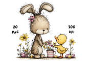 Whimsical Floral Bunny and Duck, an Animal Illustration by GiraffeCreative (Thumbnail 20 of 20)