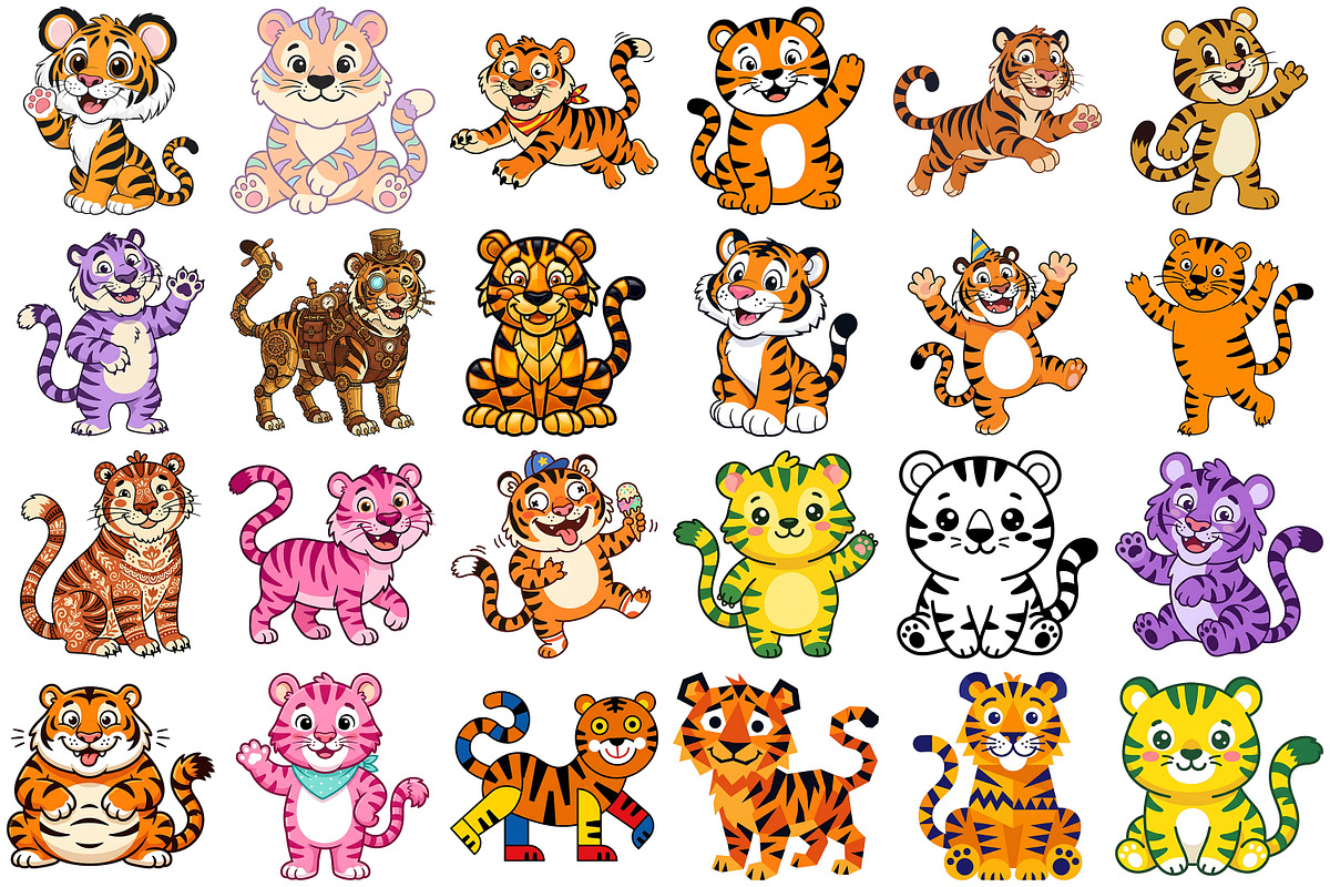 Tiger Clipart, an Animal Illustration by Forhadx5 (Photo 4 of 14)