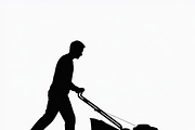 silhouette of a man mowing the lawn, an Illustration by Amazin_art (Thumbnail 15 of 21)