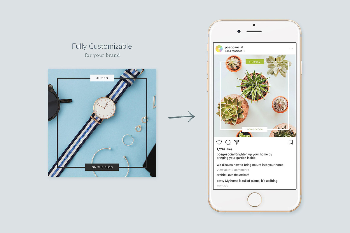 Instagram Posts Starter Pack | PS, a Social Media Template by Poego Social