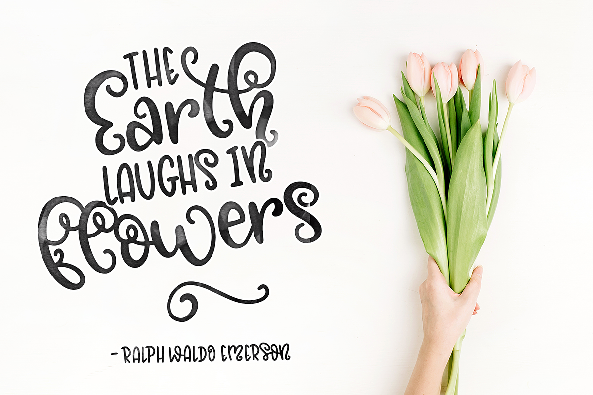 Blossomy - Font Duo + Floral Doodles preview 3