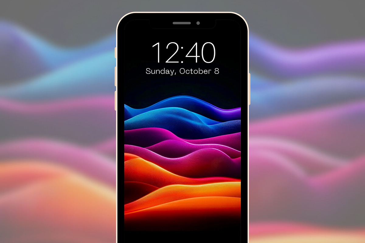 Colorful Abstract Wave Phone BG, a Graphic by Kalindiprints (Photo 7 of 7)