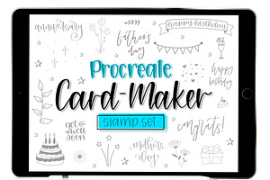 Procreate Card Maker Stamp Set