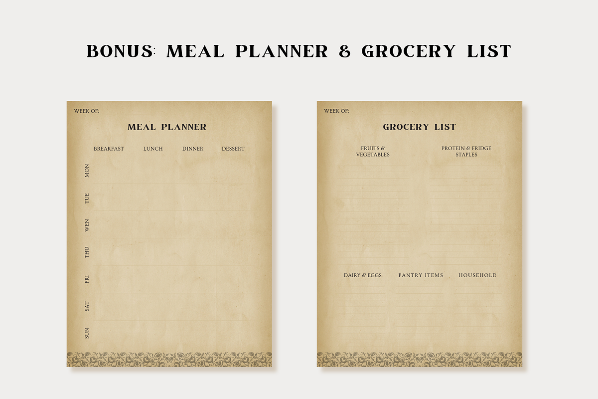 2 Recipes Page Template Vintage, a Templates & Theme by OrganizationOasisRo (Photo 4 of 10)