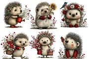 whimsical spring hedgehog clipart, an Illustration by Designworld (Thumbnail 3 of 4)