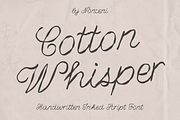 Cotten Whisper Elegant Ink Font, a Script Font by Nonceni (Thumbnail 1 of 13)