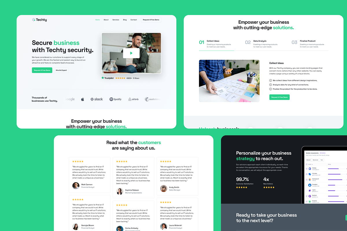 Techty: IT & Software Figma Template, an UI Kit Template by FinestDevs (Photo 6 of 8)