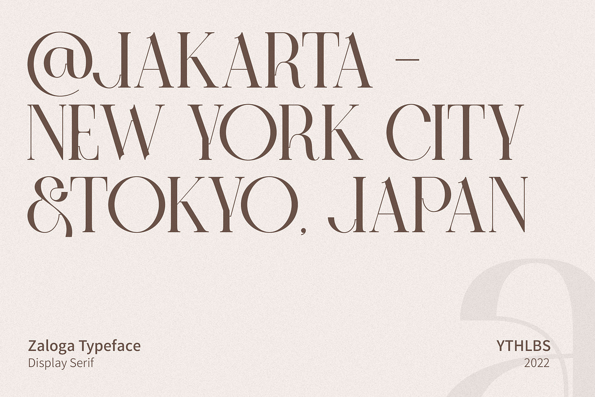 Zaloga Typeface - Display Serif, a Serif Font by Youthlabs Studio (Photo 2 of 12)