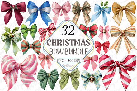 Christmas Bow Sublimation Bundle