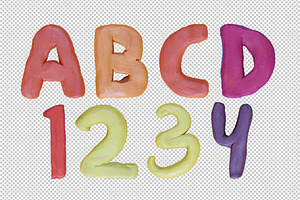 Color Plasticine Font