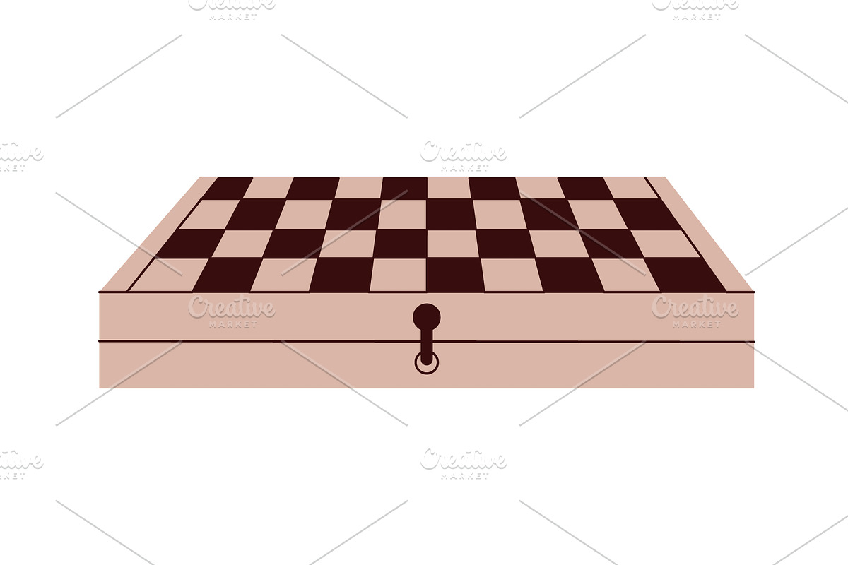 Closed chess board box icon in, an Object Illustration by GraphiShop