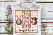 Cowgirl Easter Western Cow Print PNG, an Illustration by CraftArtStudio (Thumbnail 3 of 4)