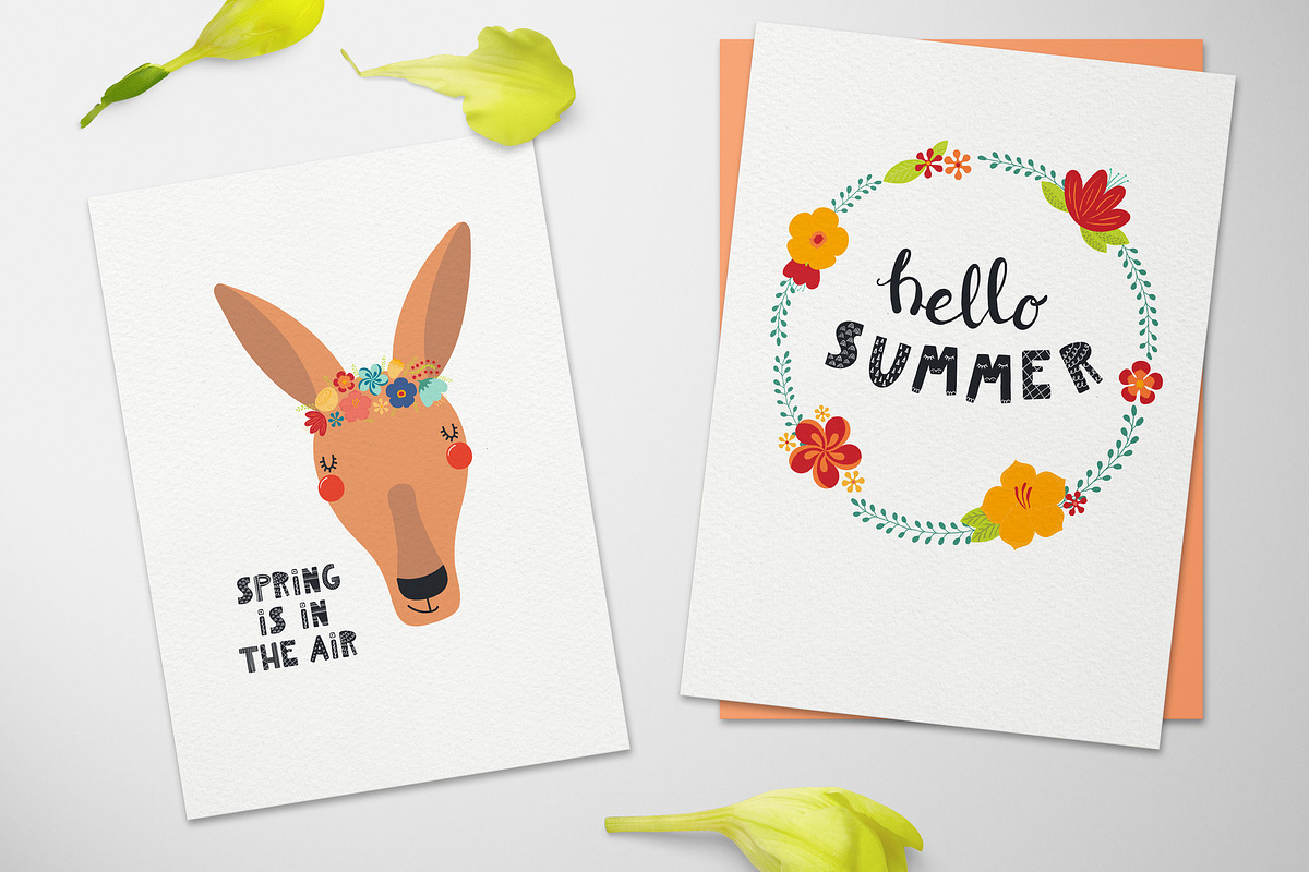 Cute Animals in Flower Crowns Art, an Animal Illustration by sceptical ...