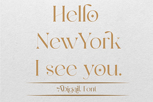 Abigail Modern Serif Typeface