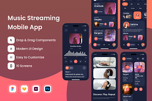 EarGazing - Music Streaming Mobile A, an App Template by twinstd