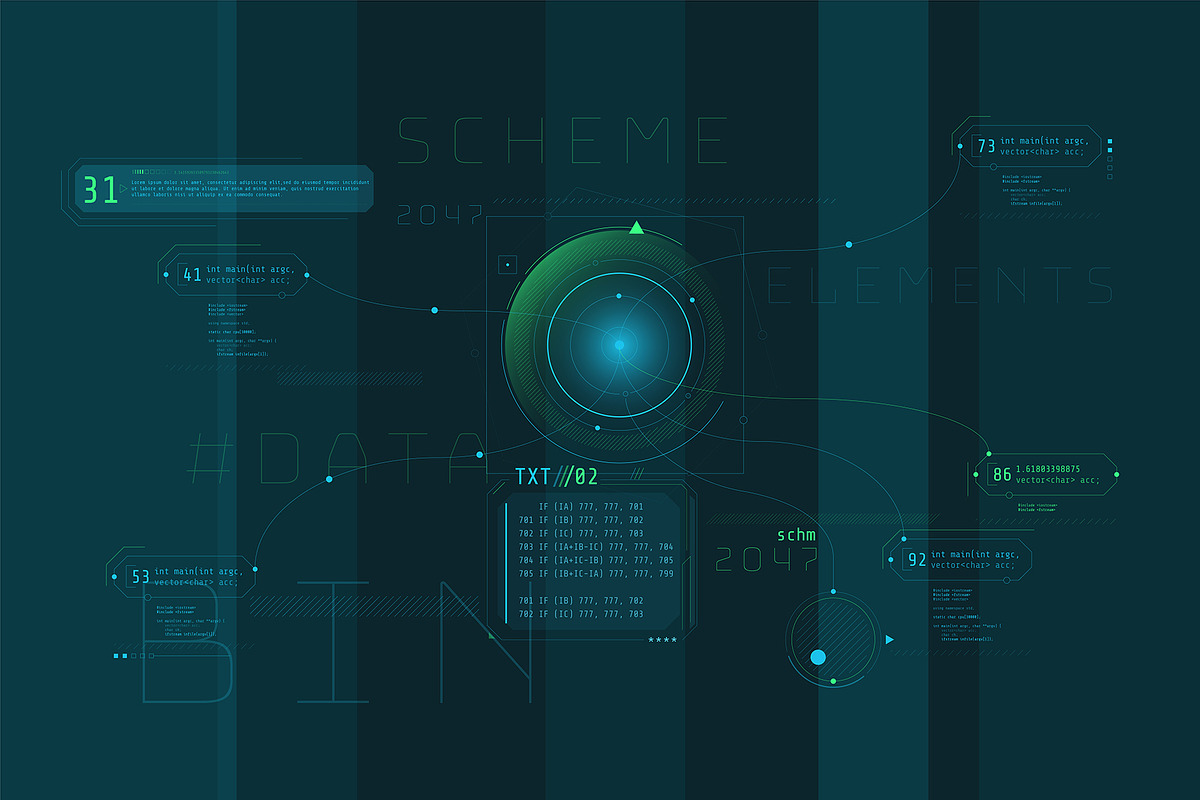 HUD Pro Infographic Elements, an Object Graphic by ConceptCafe (Photo 10 of 30)