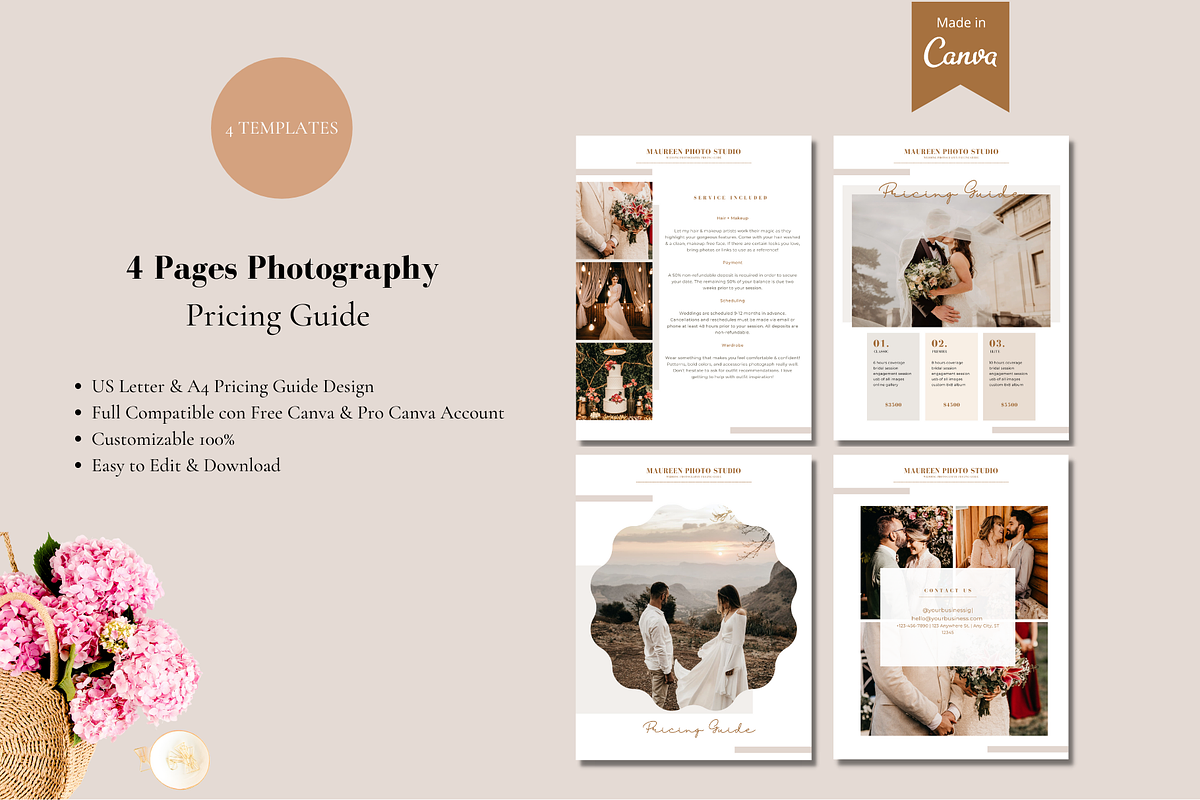 Wedding Photography Marketing Bundle, a Social Media Template by Bonita Digital Design (Photo 3 of 10)