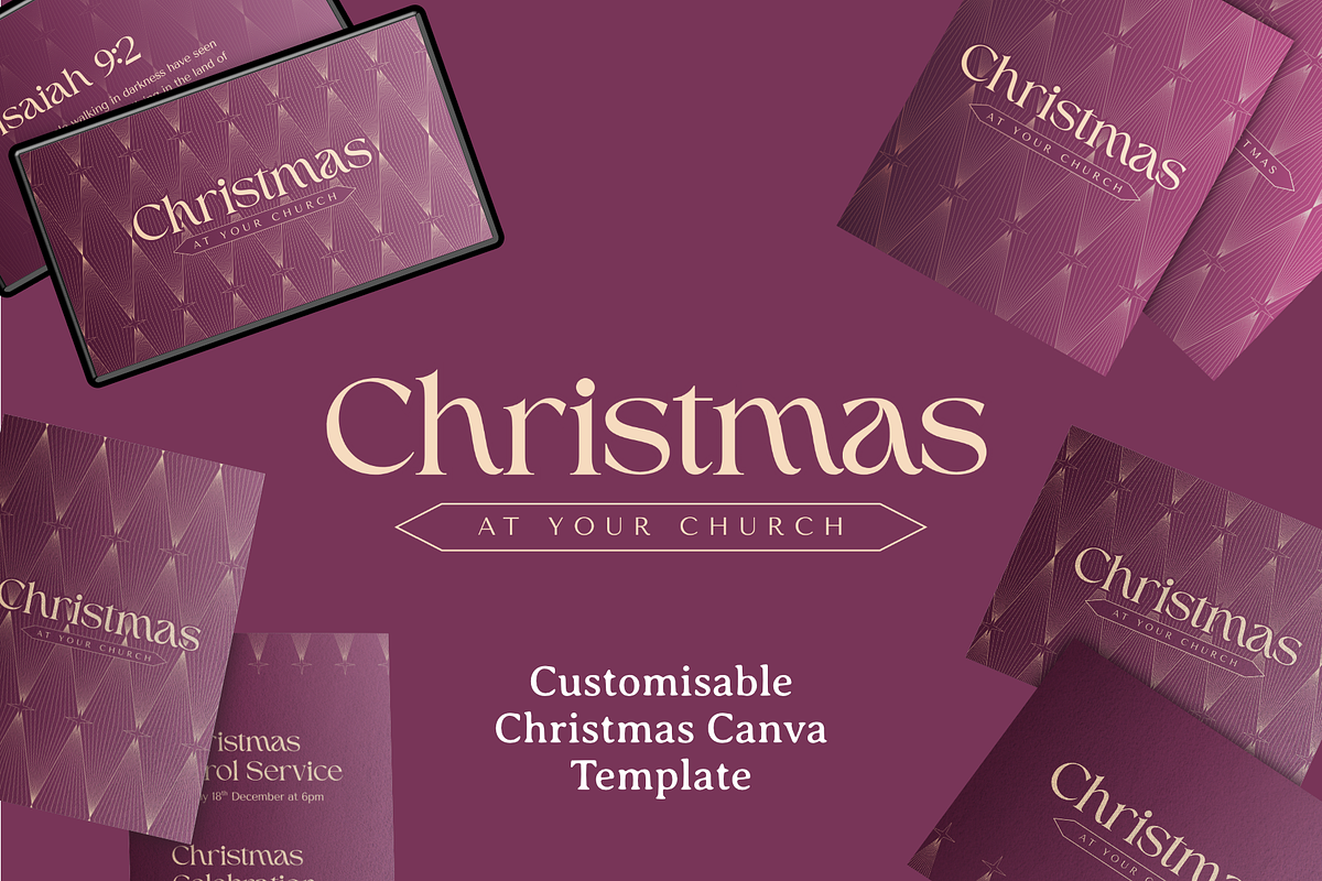 Diamonds Christmas Canva Template, a Presentation Template by Greater Worth (Photo 1 of 6)