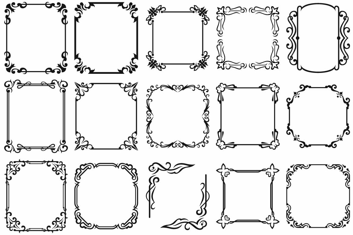Vintage frames, a Pattern Graphic by LineworkStock (Photo 3 of 12)
