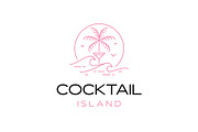 Cocktail Bar Island Logo, a Branding & Logo Template by Buqancreative (Thumbnail 2 of 4)