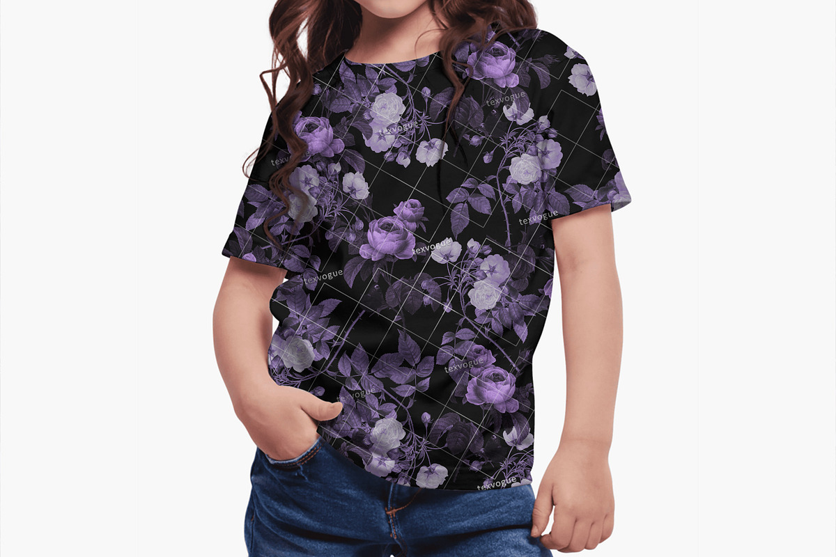 Purple Roses - Seamless Patterns, a Pattern Graphic by texvogue (Photo 6 of 15)
