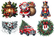 Vintage Christmas Clipart, an Illustration by Pixels.Craft (Thumbnail 3 of 7)