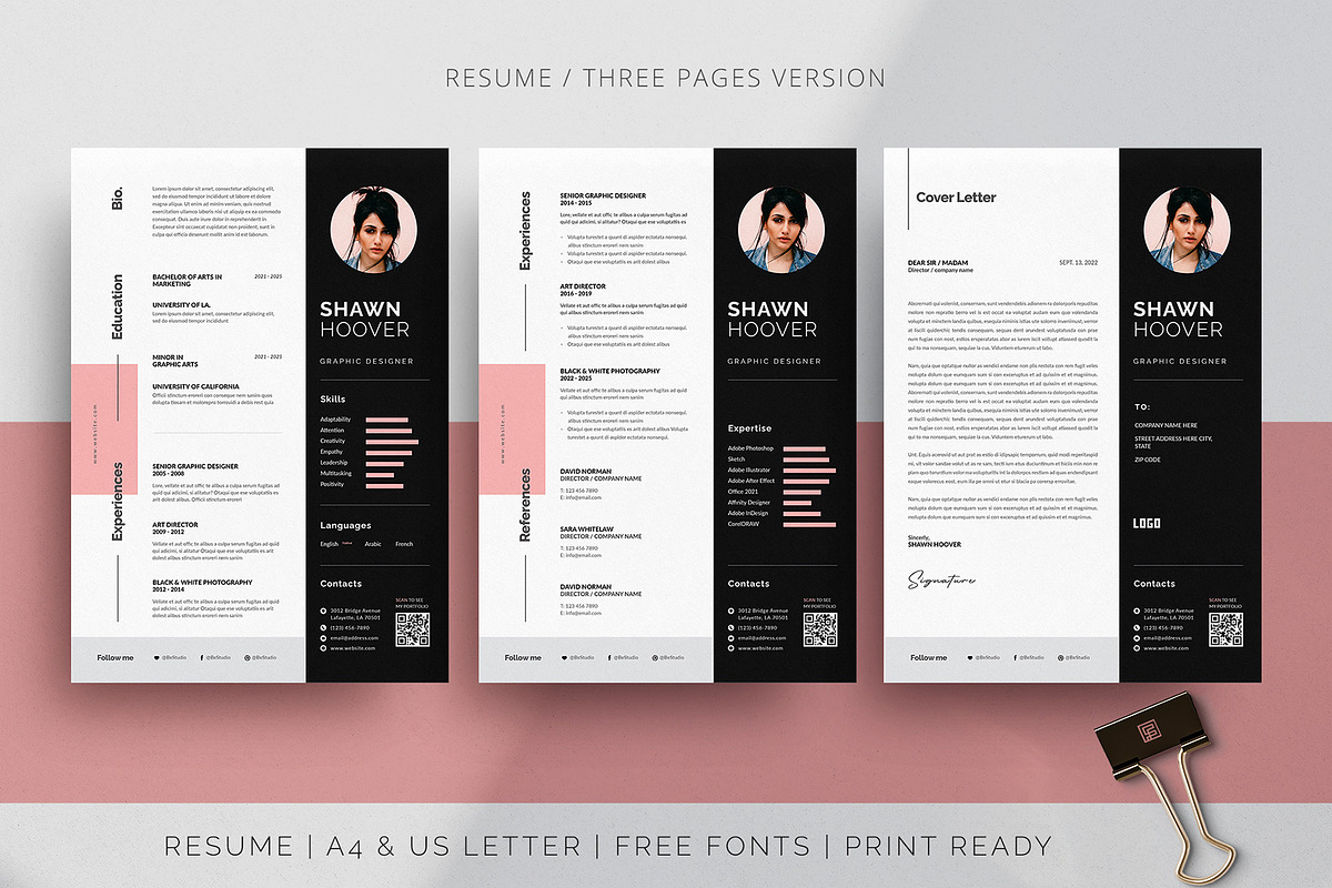 Resume Template | DOCX, PSD, INDD, a Resume Template by BrochuresFactory (Photo 2 of 5)