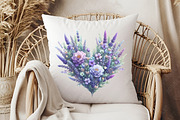 Lavender Floral Birthday Clipart, an Illustration by RobertsArt (Thumbnail 6 of 7)
