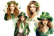 St. Patrick's Day Girl Cliparts, a Person Illustration by Mash Mash Stickers (Thumbnail 7 of 9)