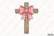 Coquette Valentine Cross PNG, an Illustration by CraftArtStudio (Thumbnail 1 of 4)