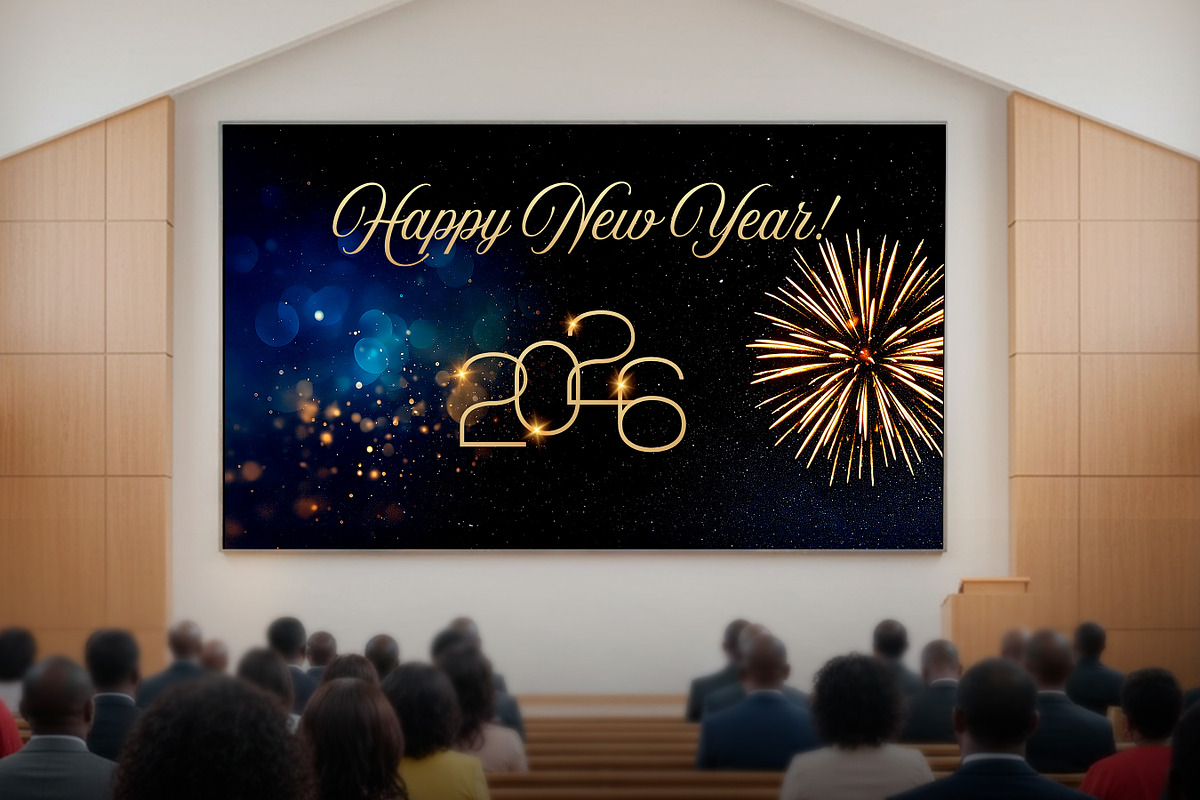 Animated Happy New Year Title, a Presentation Template by Godserv Designs (Photo 1 of 12)