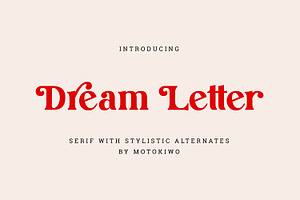 Dream Letter, Serif Font