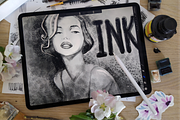 Ink  for Procreate, a Brush Add-On by Graphics Resources (Thumbnail 4 of 12)
