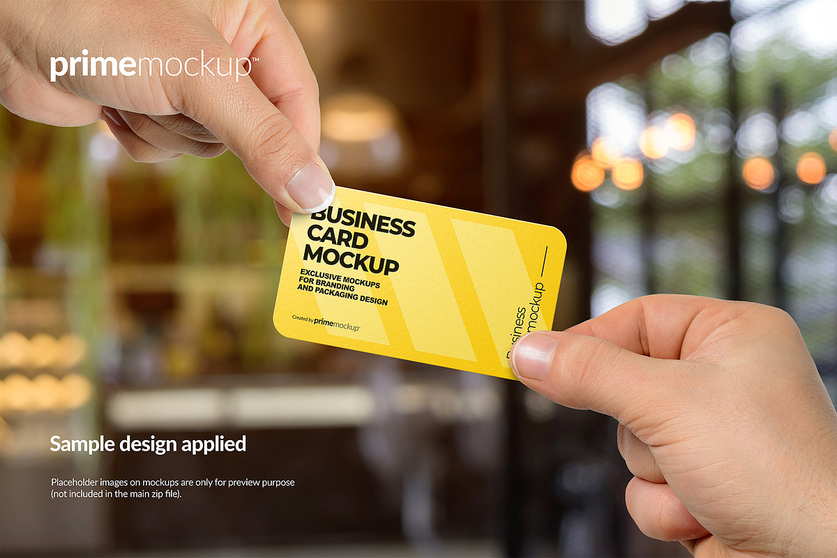 Rounded Corner Business Card Mockup, a Print Template by PrimeMockup (Photo 8 of 12)