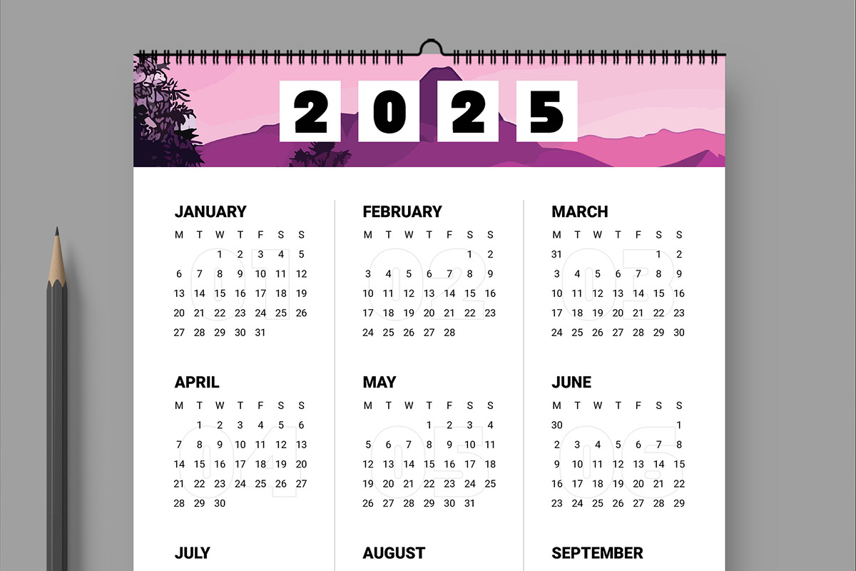 Calendar Set For 2025 to 2028 Years, a Stationery Template by ContestDesign (Photo 3 of 6)