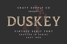 Duskey - Vintage Serif Font + Extras