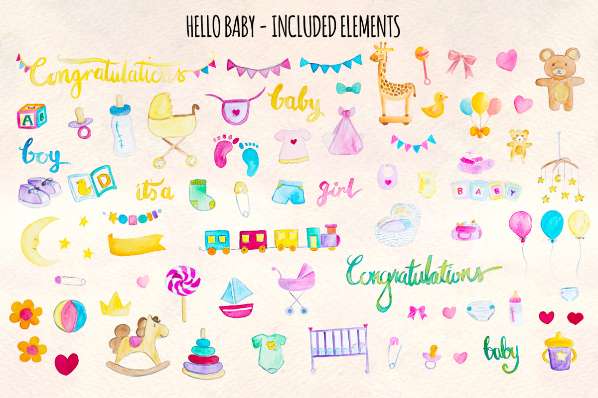Welcome Baby 76 New Baby Elements, a Person Illustration by Violet LeBeaux (Photo 2 of 3)