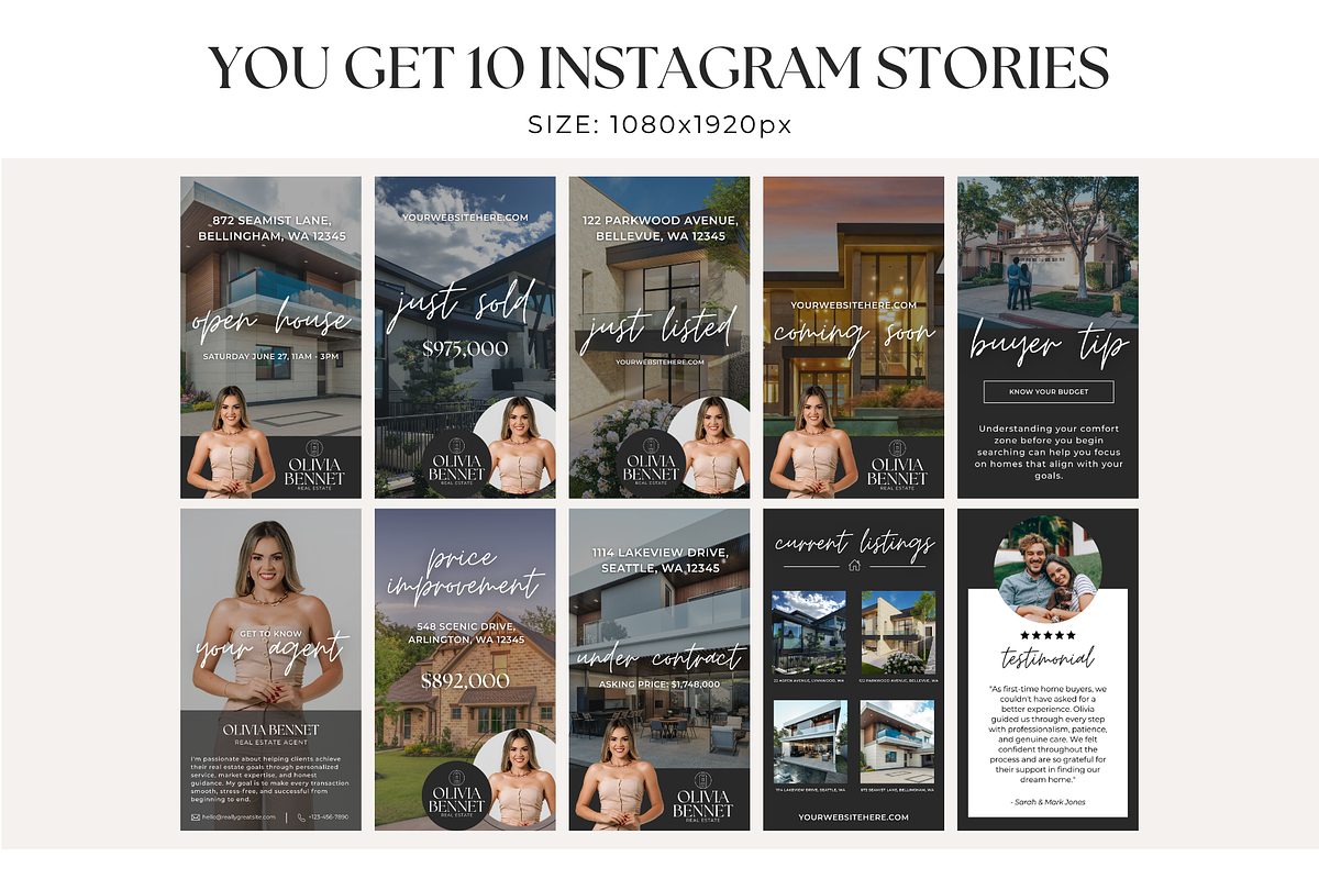 Real Estate Instagram Templates, a Social Media Template by BrandhavenStudio (Photo 5 of 11)