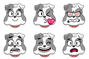 Bulldog Emoji Set, an Animal Illustration by Cartoon Shop (Thumbnail 8 of 10)