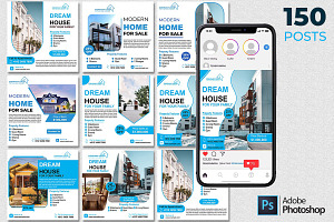 Estate - Instagram Posts - Bundle, a Social Media Template by Mohammad Sarfaraz