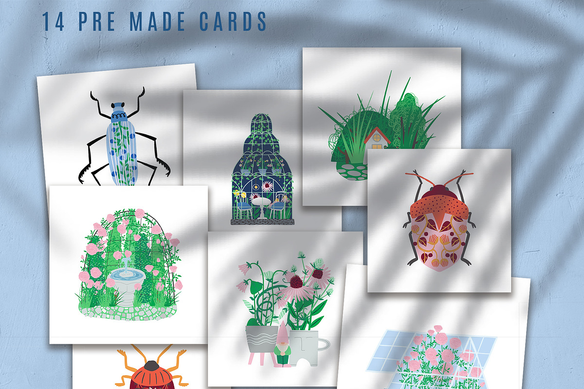 FLOWER GARDEN: plants, greenhouse, a Seasonal Illustration by Elliko shop (Photo 12 of 16)